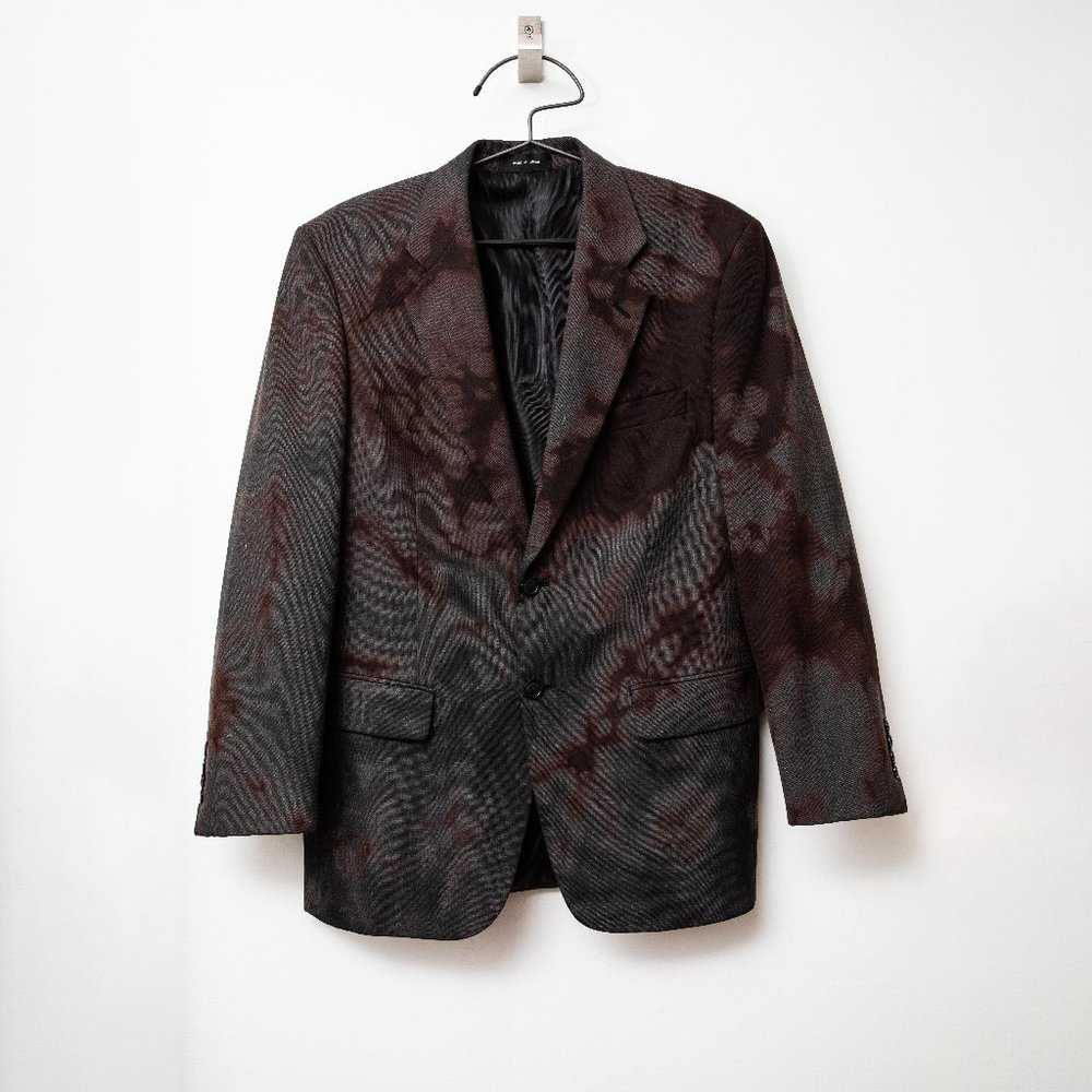 Upcycled Bleach Dyed Grey Blazer - Mens size 38 R